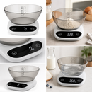 Báscula Electrónica de Cocina con Pantalla LED y Vaso Medidor
